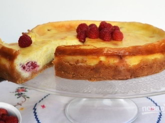 Рецепт чизкейка с малиной