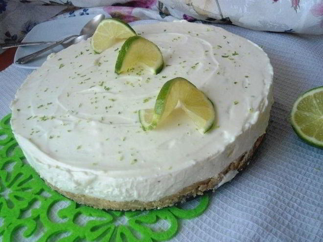 Рецепт лаймового чизкейка без выпечки