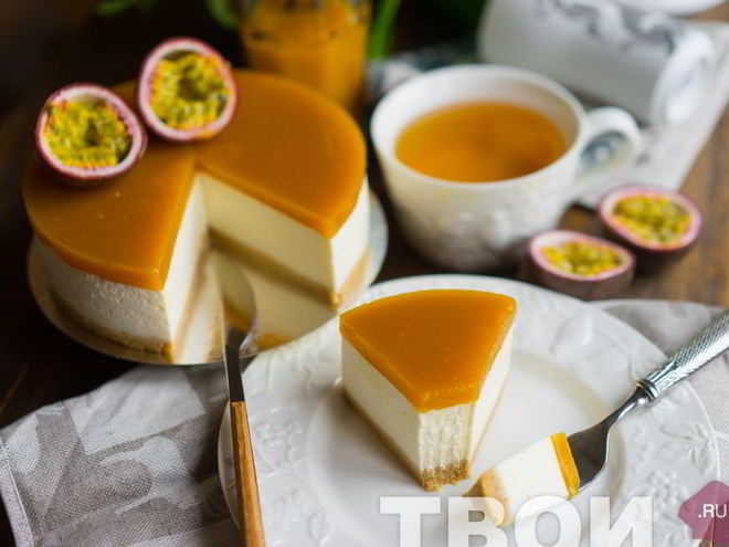 Рецепт легкого чизкейка с манго