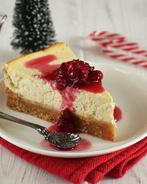 Медовый чизкейк с клюквой