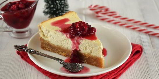 Медовый чизкейк с клюквой