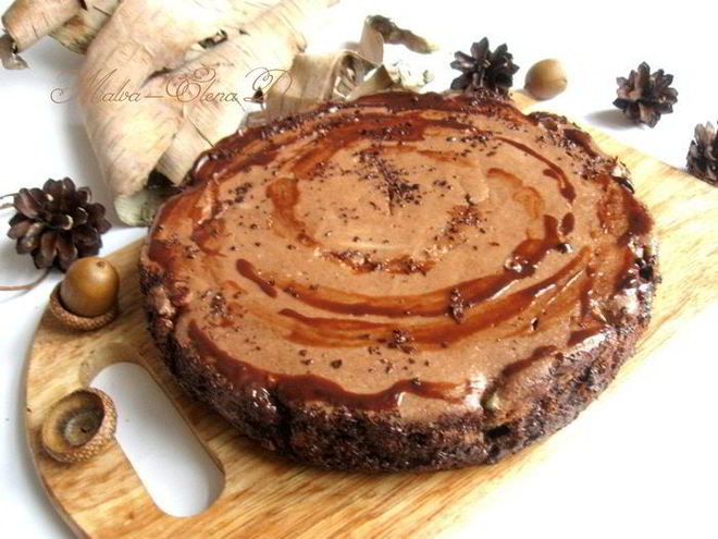 Рецепт шоколадна-лимонного чизкейк со вкусом горького миндаля