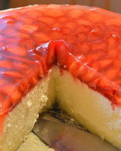 Творожный чизкейк с клубникой