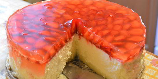 Творожный чизкейк с клубникой