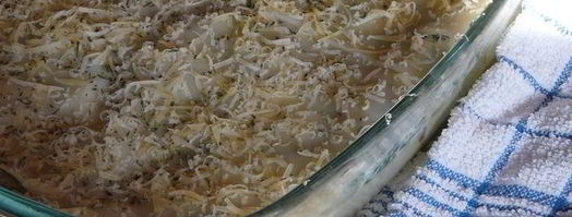 греческая выпечка с сыром, шпинатом и грибами. Шаг 3