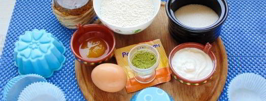 кексы с зеленым чаем. Шаг 6