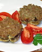 Мясные мини кексы с грибной начинкой