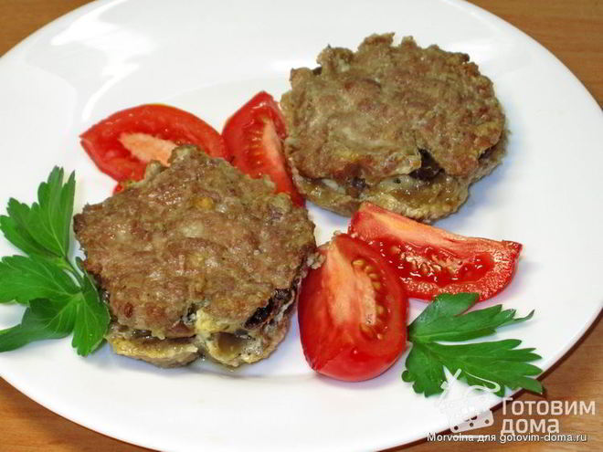 Рецепт мясных мини кексы с грибной начинкой