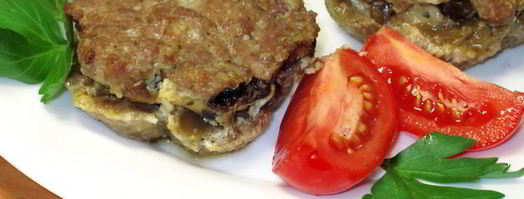 мясные мини кексы с грибной начинкой. Шаг 4