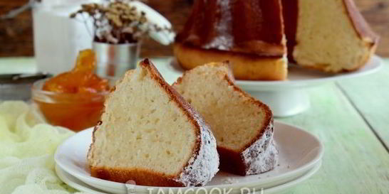 Пышный кекс на кефире