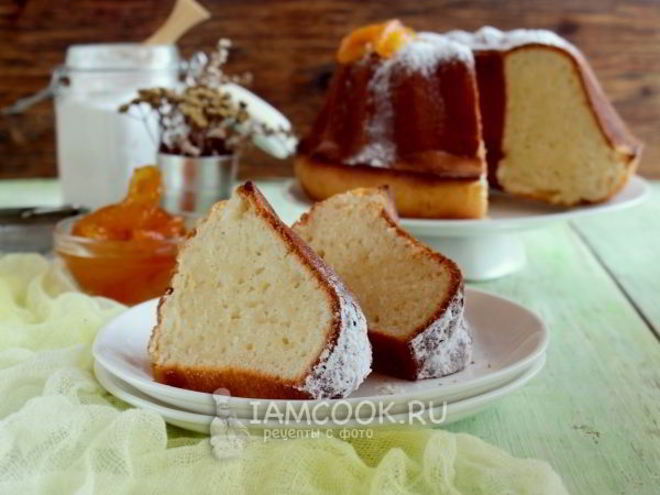 Рецепт пышного кекса на кефире