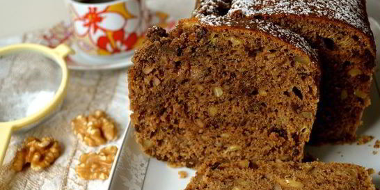 Шоколадно-банановый кекс с кофе