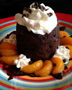 Шоколадный кекс в микроволновой печи