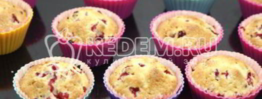 ванильные кексы с брусникой. Шаг 8