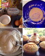 Земляничные капкейки с кремом из филадельфии