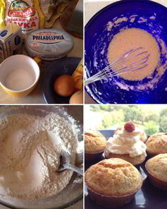 Земляничные капкейки с кремом из филадельфии