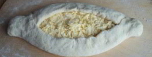 аджарские хачапури лодочка. Шаг 9