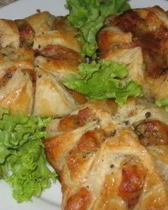 Хачапури с ветчиной и сыром