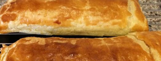 слоеный хачапури с ветчиной. Шаг 6