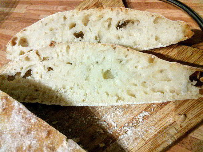 Рецепт белого хлеба чиабатта