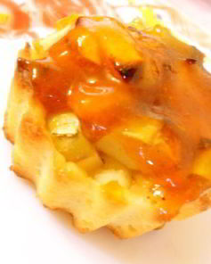 Деревенские галеты с яблоками и абрикосовым джемом