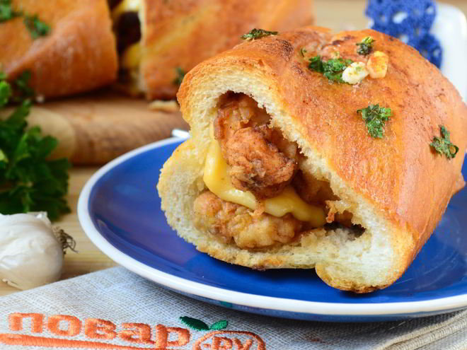 Рецепт фаршированного багета восторг