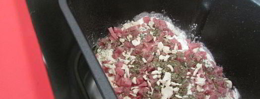 французский хлеб с ветчиной в хлебопечке. Шаг 5