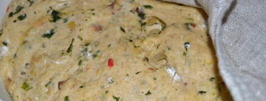 хлеб из пшенично-ржаного теста с беконом и луком. Шаг 15