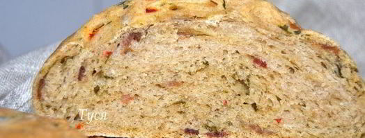 хлеб из пшенично-ржаного теста с беконом и луком. Шаг 17