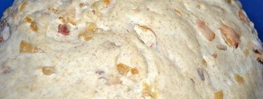 хлеб из пшенично-ржаного теста с беконом и луком. Шаг 7