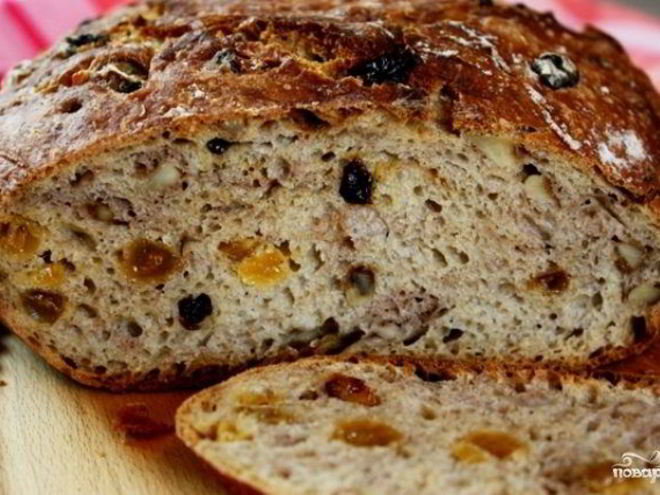Рецепт хлеба с сухофруктами и орехами