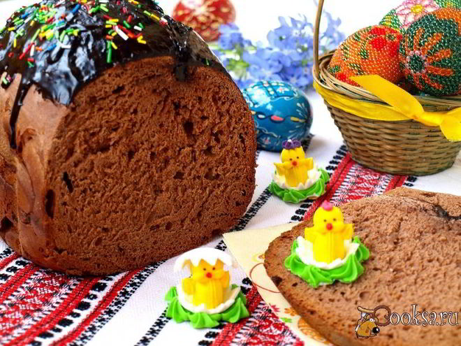Рецепт шоколадного сладкого хлеба в хлебопечке
