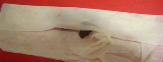 хрустящие конвертики с шоколадом. Шаг 4