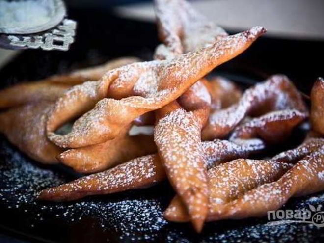 Рецепт хвороста без молока