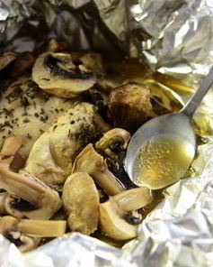 Конвертики с курицей и грибами