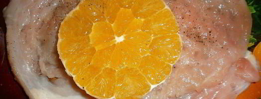 куриные конвертики с апельсинами. Шаг 7