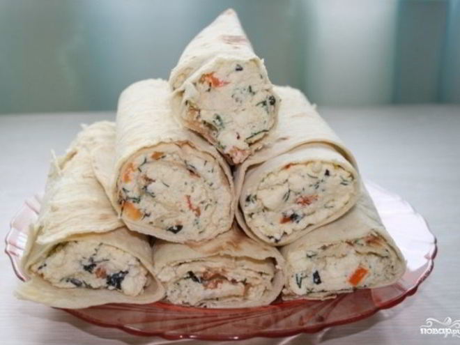 Рецепт лаваша с адыгейским сыром