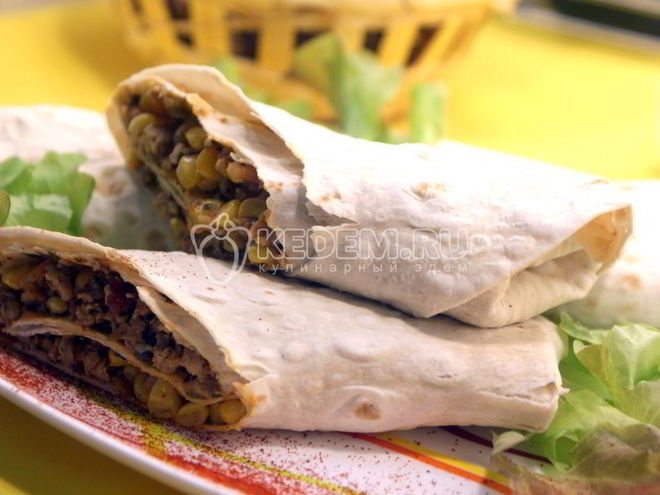 Рецепт лаваша с фаршем