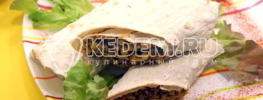лаваш с фаршем. Шаг 10