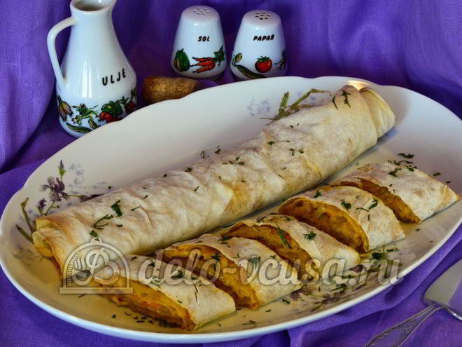 Рецепт лаваша с капустой в духовке