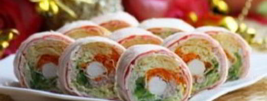 лаваш с корейской морковкой и крабовыми палочками. Шаг 6