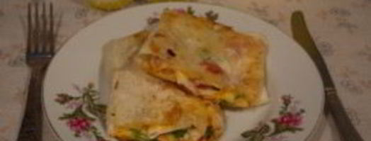 лаваш с начинкой, жаренный на сковороде. Шаг 7