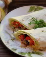 Лаваш с овощной начинкой