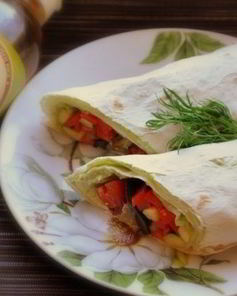 Лаваш с овощной начинкой