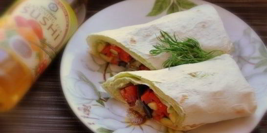 Лаваш с овощной начинкой
