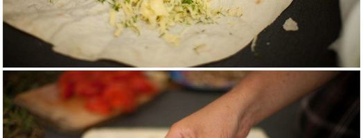 лаваш с сыром и помидорами на гриле. Шаг 7