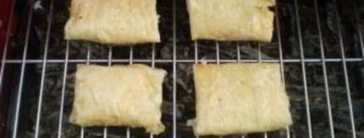 лаваш с сыром и помидорами на костре. Шаг 6