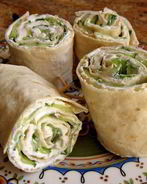 Лаваш с сыром и зеленью