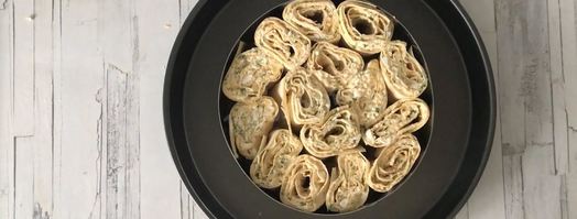 лаваш с творогом и сыром в духовке. Шаг 10