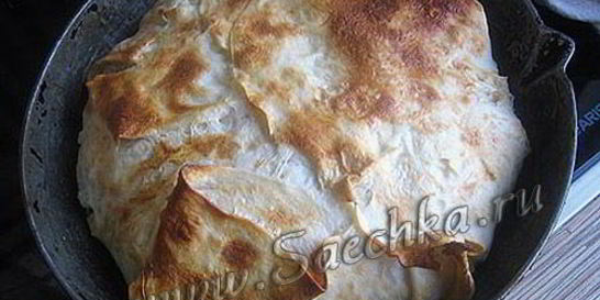 Лаваш с творогом и сыром